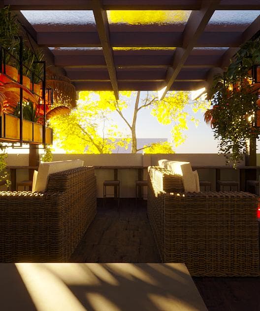 De-Canticle rooftop skybar at golden hour